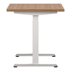 White Altitude A6 Height Adjustable Desk Top View