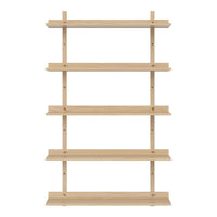 Natural wood shelf with a light beige finish and simple, clean lines. Ideal for modern decor.
