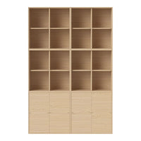 Light wood bookshelf with multiple cubby sections and smooth, natural finish. Perfect for modern decor.