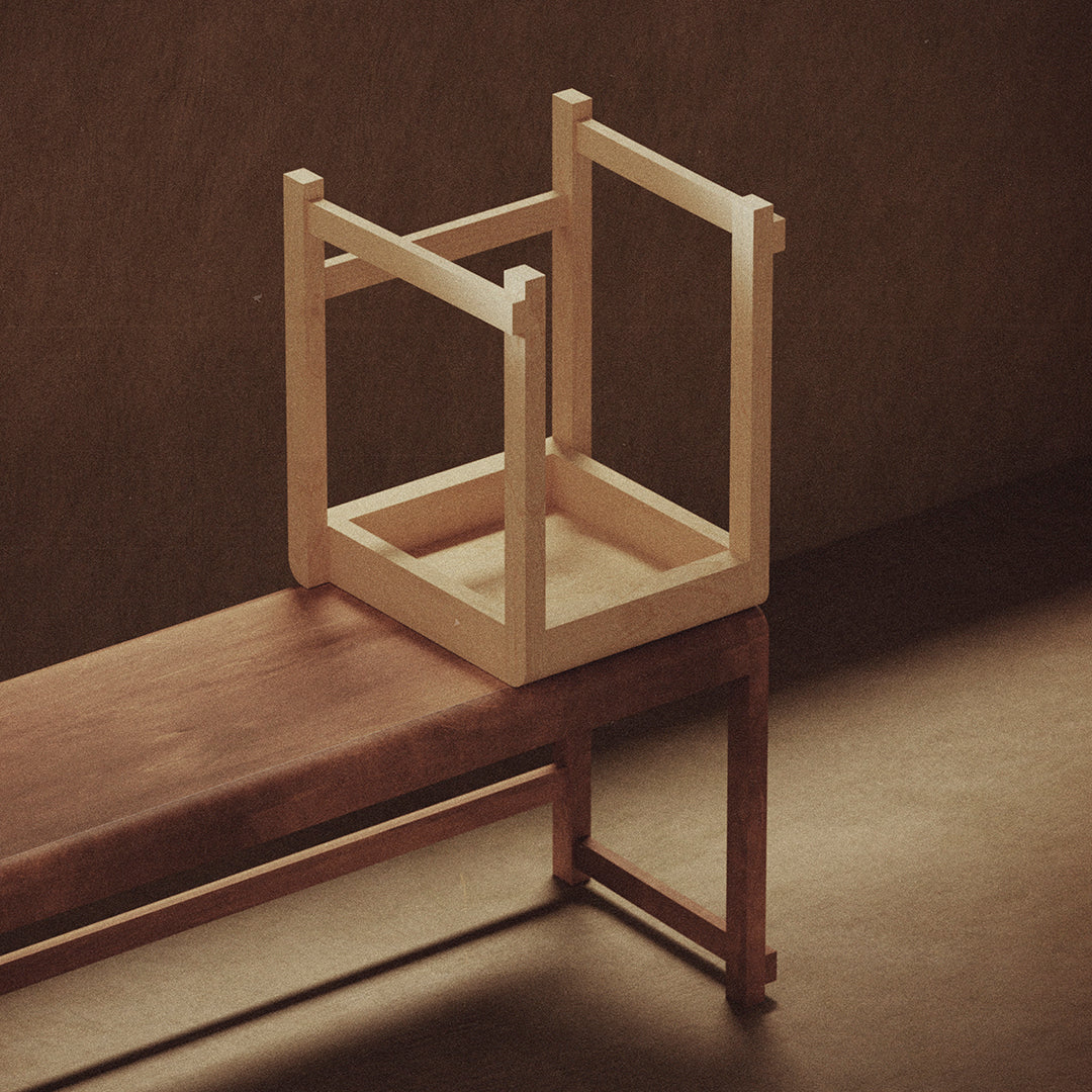 Light natural wood with a minimalist design, featuring smooth grains and warm tones against a soft, neutral background.