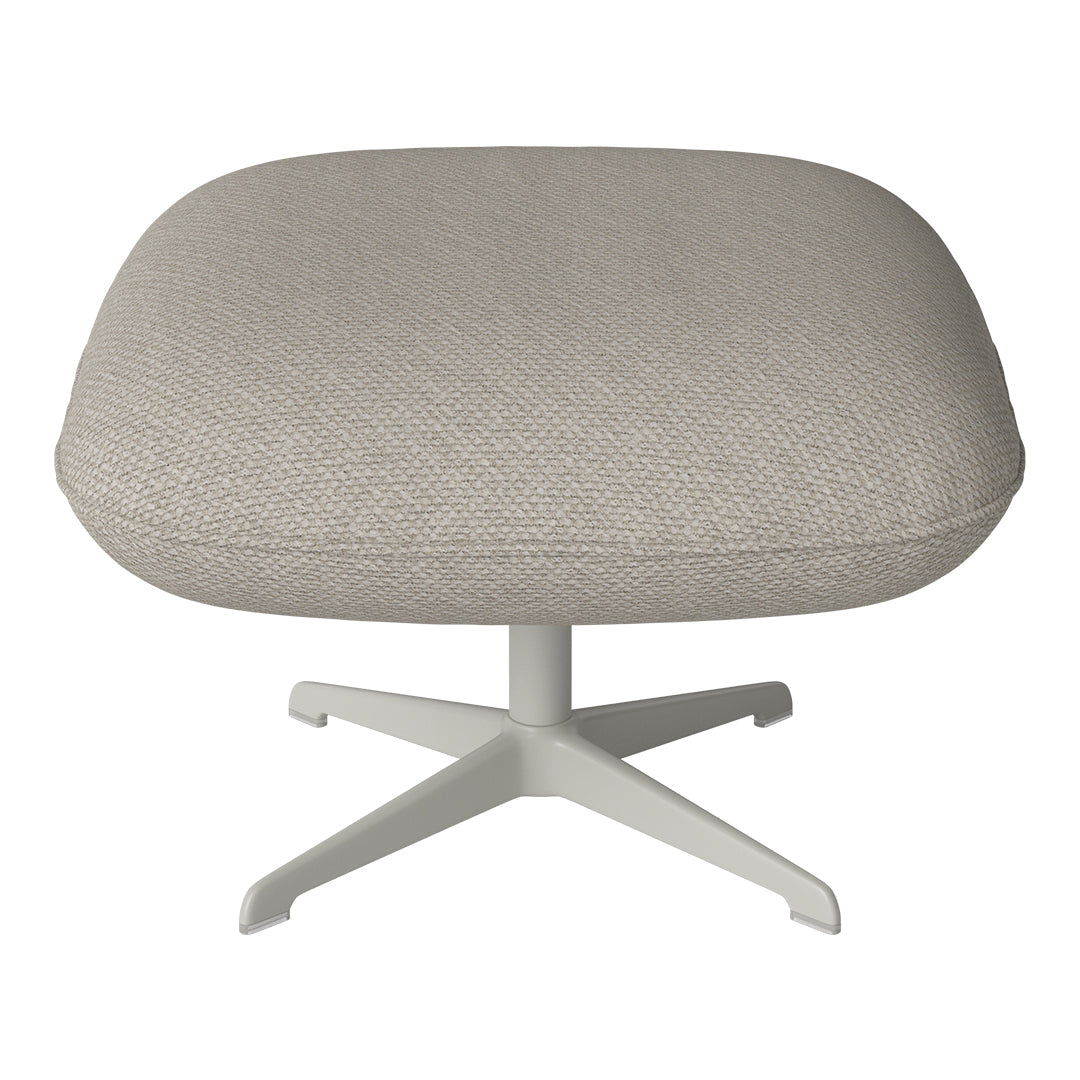 Ripon Footstool - 4-Star Base - Grey Lacquered Steel