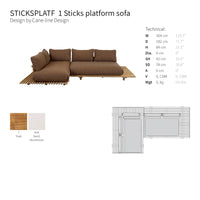 Sticks Platform Pre-configured Sofa - Setup 1