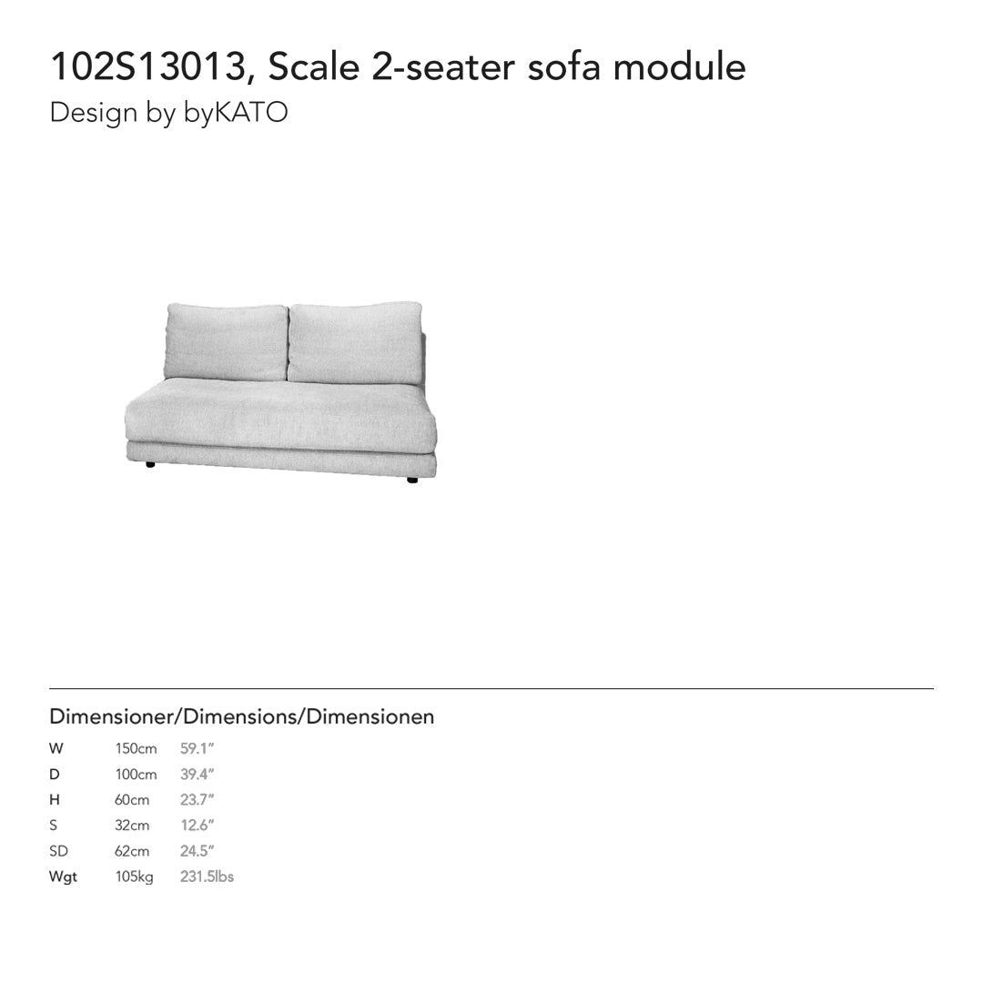 Light gray, minimalist 2-seater sofa with smooth fabric and subtle stitching detail for contemporary interiors.