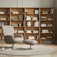 Ripon Footstool - 4-Star Base - Grey Lacquered Steel