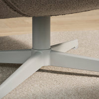 Ripon Footstool - 4-Star Base - Grey Lacquered Steel