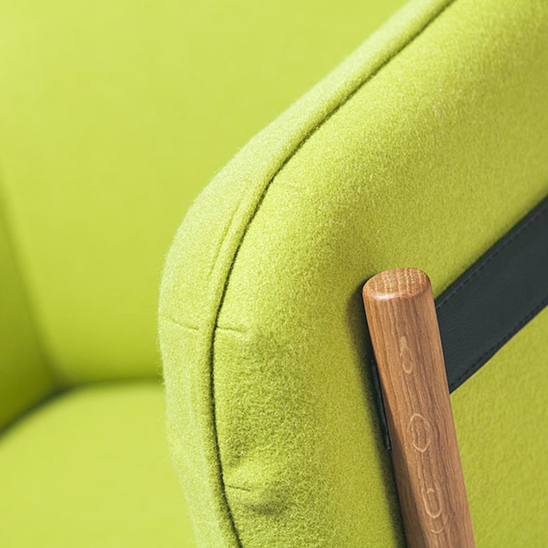 Dowel Lounge Armchair - Oak Pigment Frame