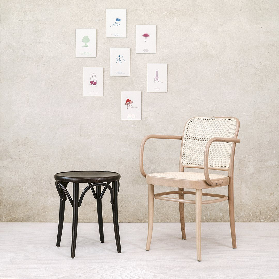 Armchair 811 - Seat & Back Upholstered - Beech Pigment Frame