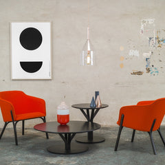 Split Lounge Armchair - Upholstered - Ash Pigment Frame