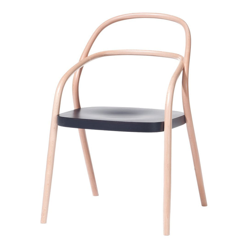 Light wood frame with a sleek navy blue seat, showcasing a modern and minimalist design. Perfect for contemporary decor.