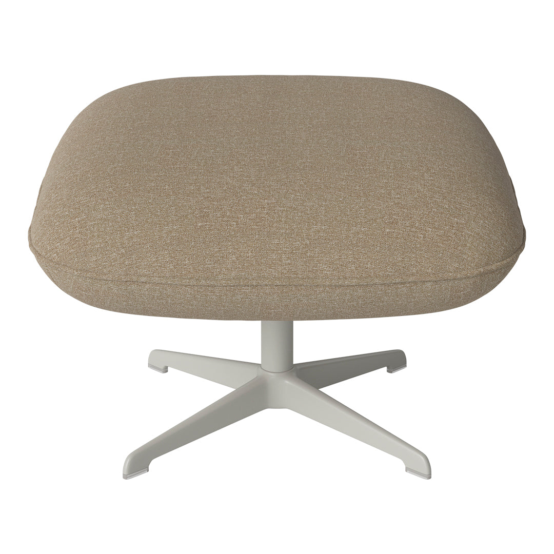 Ripon Footstool - 4-Star Base - Grey Lacquered Steel