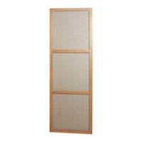 Beige textured panels with a light wooden frame; minimalistic and modern design for versatile decor.