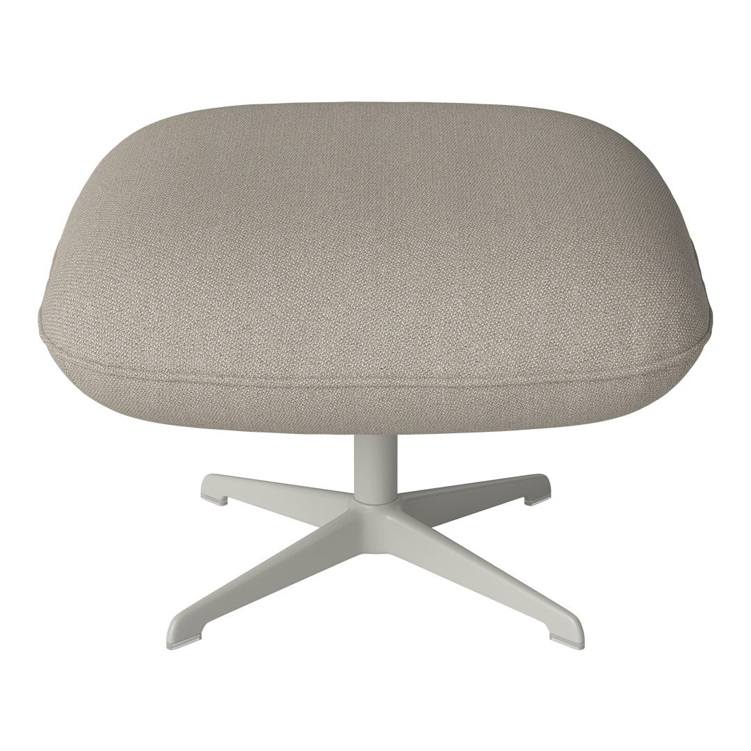 Ripon Footstool - 4-Star Base - Grey Lacquered Steel