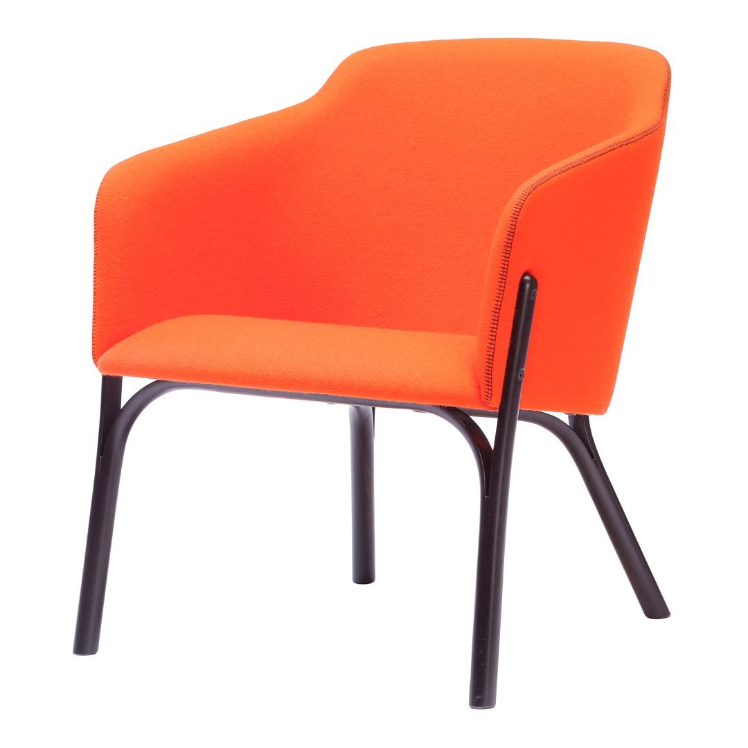 Split Lounge Armchair - Upholstered - Ash Pigment Frame