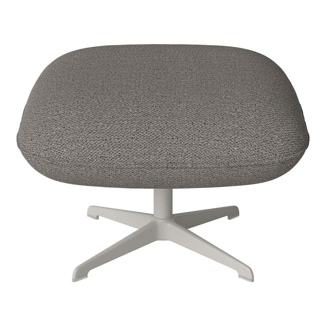 Ripon Footstool - 4-Star Base - Grey Lacquered Steel