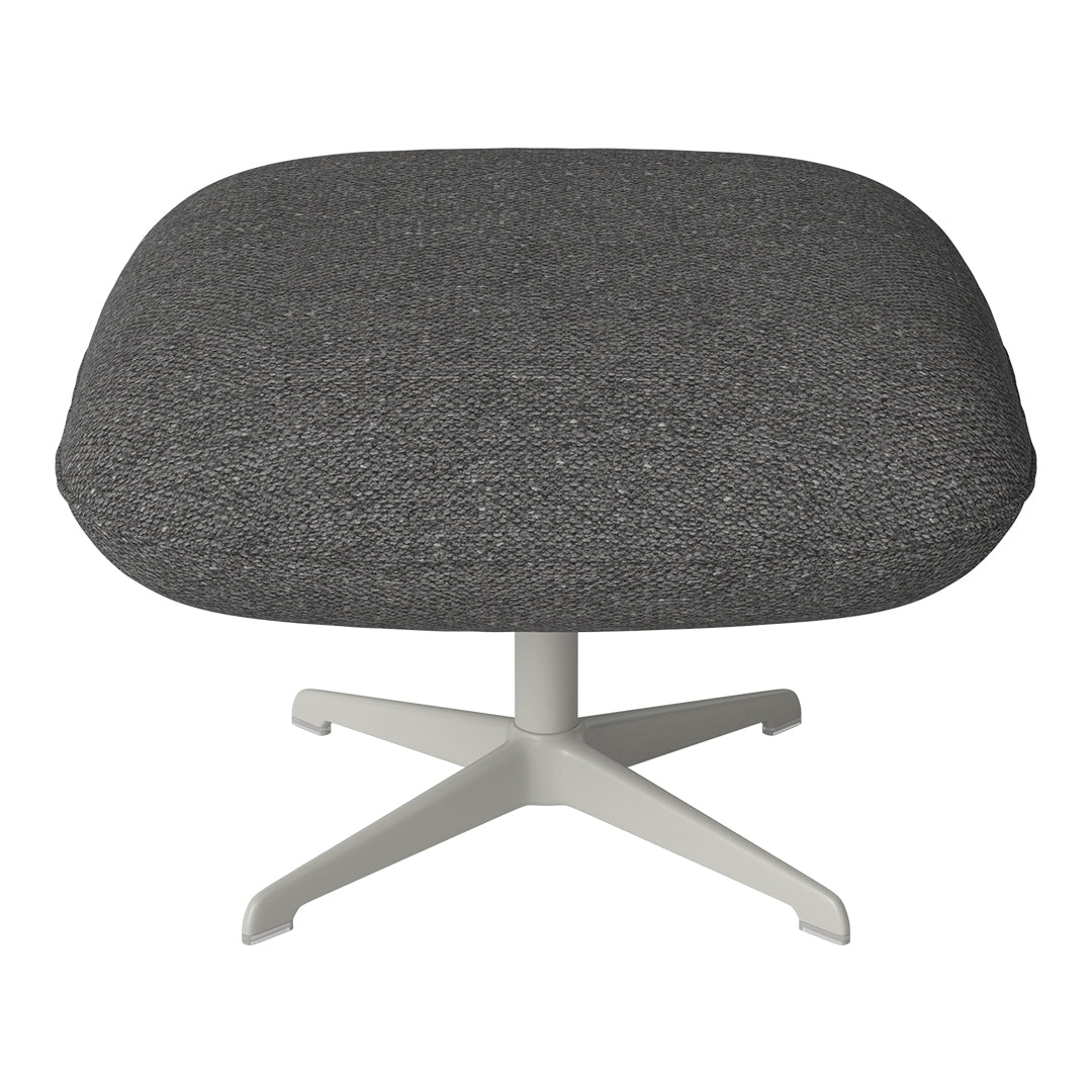 Ripon Footstool - 4-Star Base - Grey Lacquered Steel