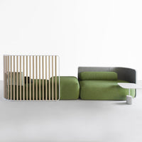 Screen Tubes Left L-Shape Room Divider