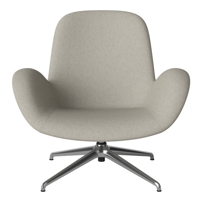 Light gray textured armchair with a sleek silver base for modern decor. Ideal for minimalist interiors.