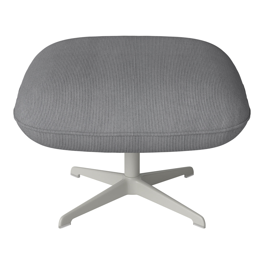 Ripon Footstool - 4-Star Base - Grey Lacquered Steel