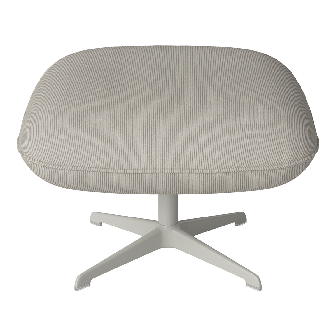 Ripon Footstool - 4-Star Base - Grey Lacquered Steel