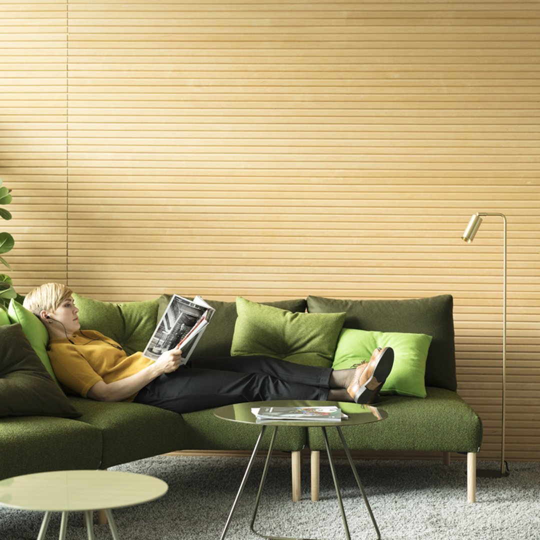 Scoop Round Sofa Table - Metal Top