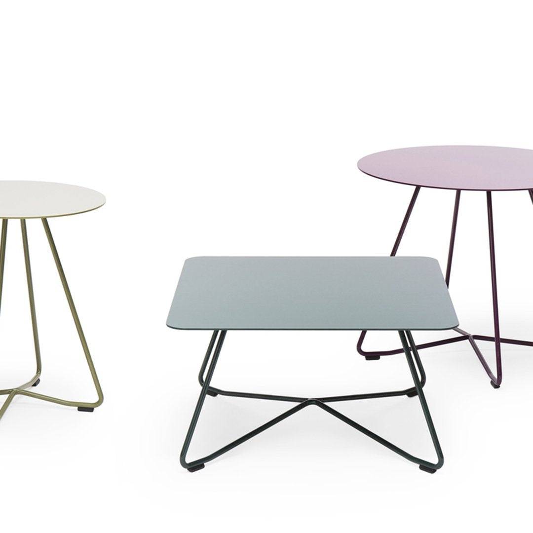 Scoop Round Sofa Table - Metal Top