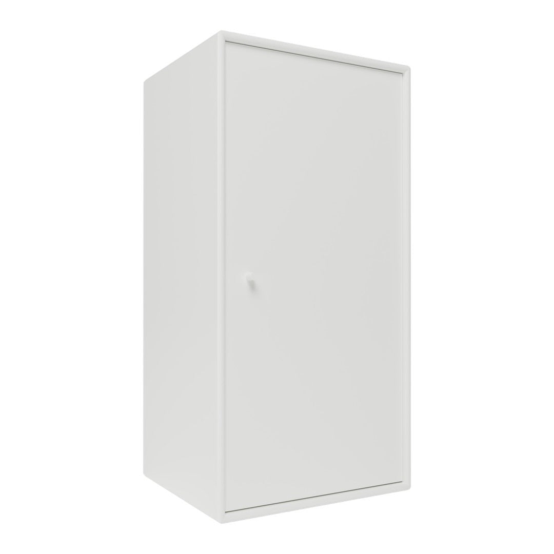 Clean white storage cabinet with a sleek, minimalistic design and smooth door front. Perfect for modern spaces.