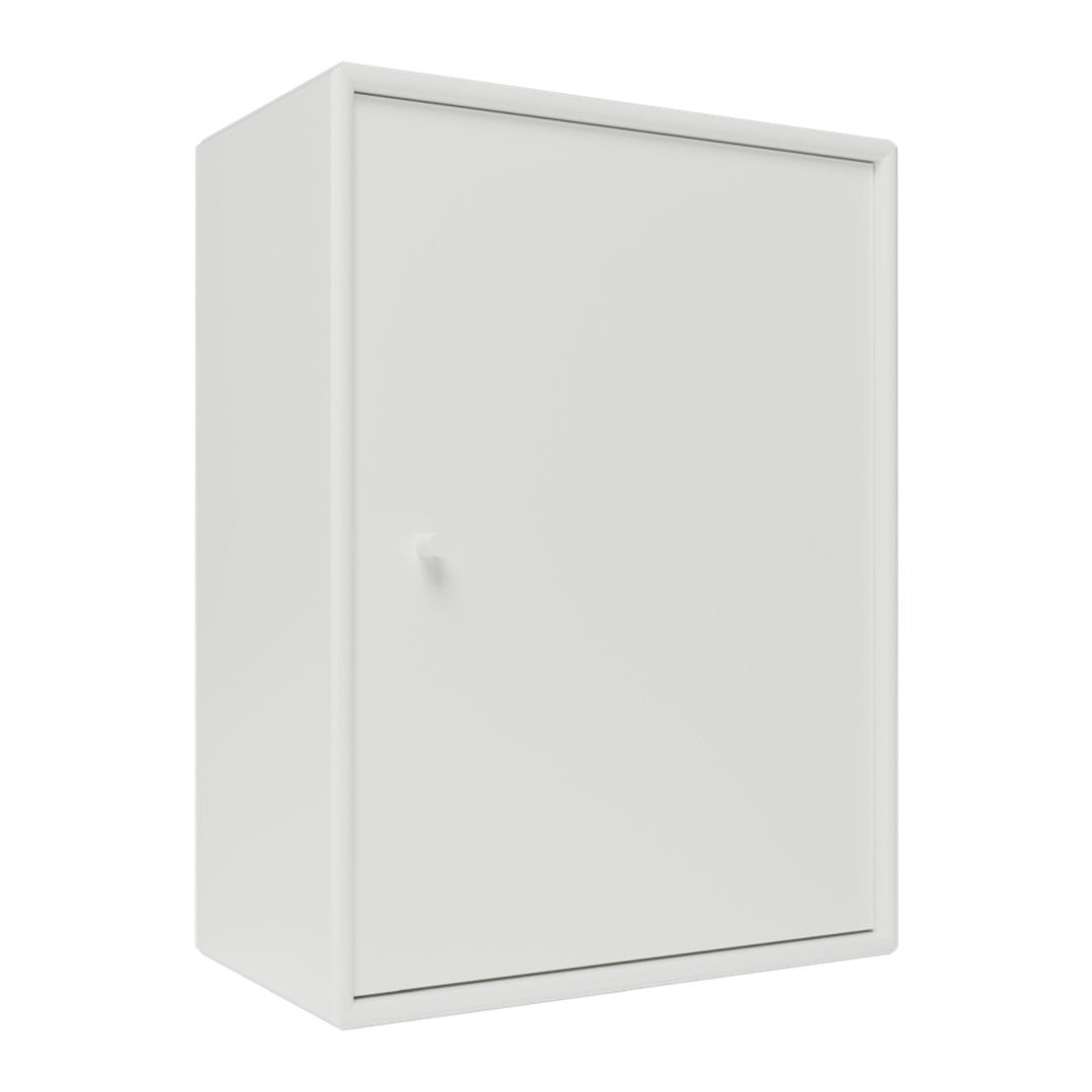 White cabinet with a smooth, minimalist design and a sleek, flat front panel. Ideal for any modern decor.