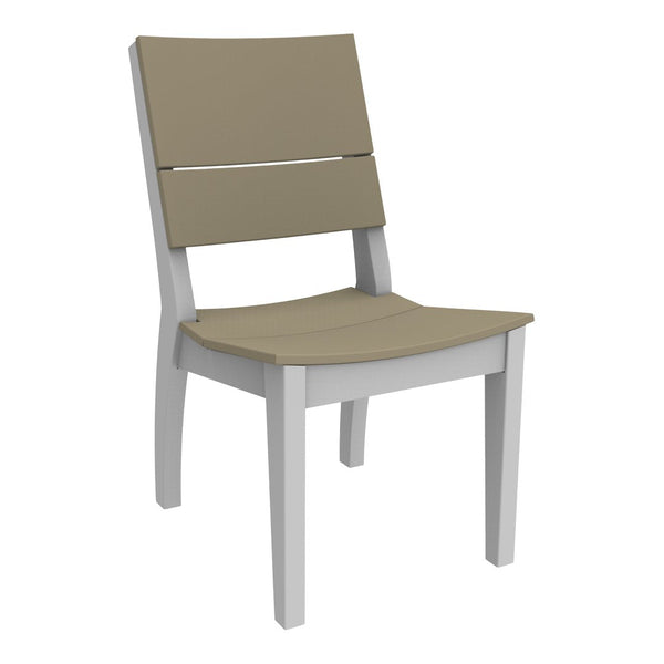 Brown and gray contemporary chair with a sleek design and simple, modern lines. Perfect for any indoor or outdoor space.