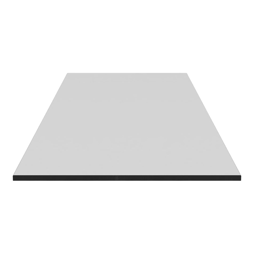 Sleek gray surface with a black edge, featuring a smooth, modern design ideal for various decor styles.