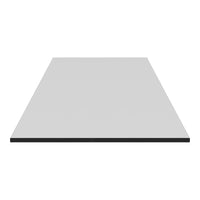 Sleek gray surface with a black edge, featuring a smooth, modern design ideal for various decor styles.