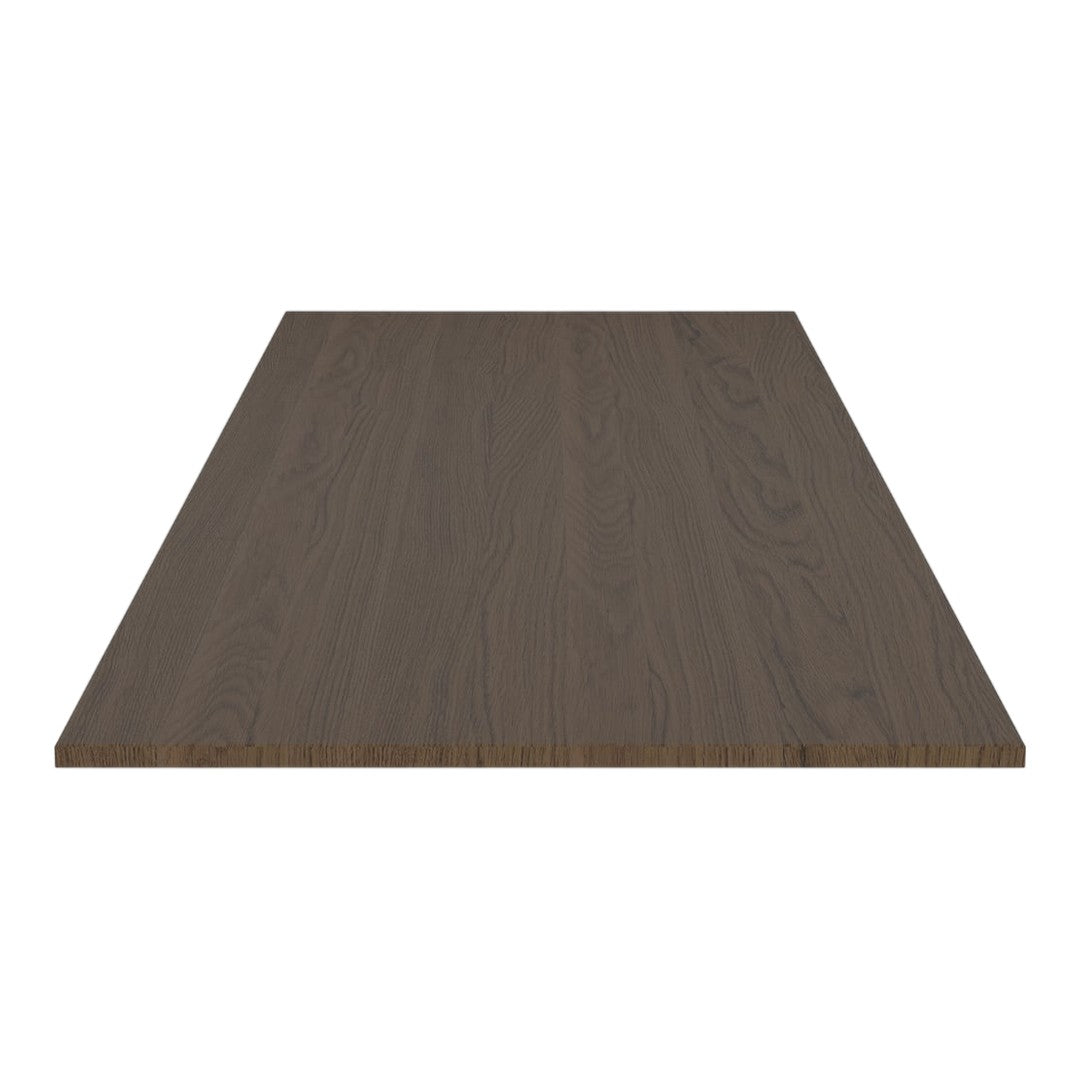 Dark wood tabletop with a smooth, rich brown finish and subtle grain patterns. Ideal for modern furniture designs.