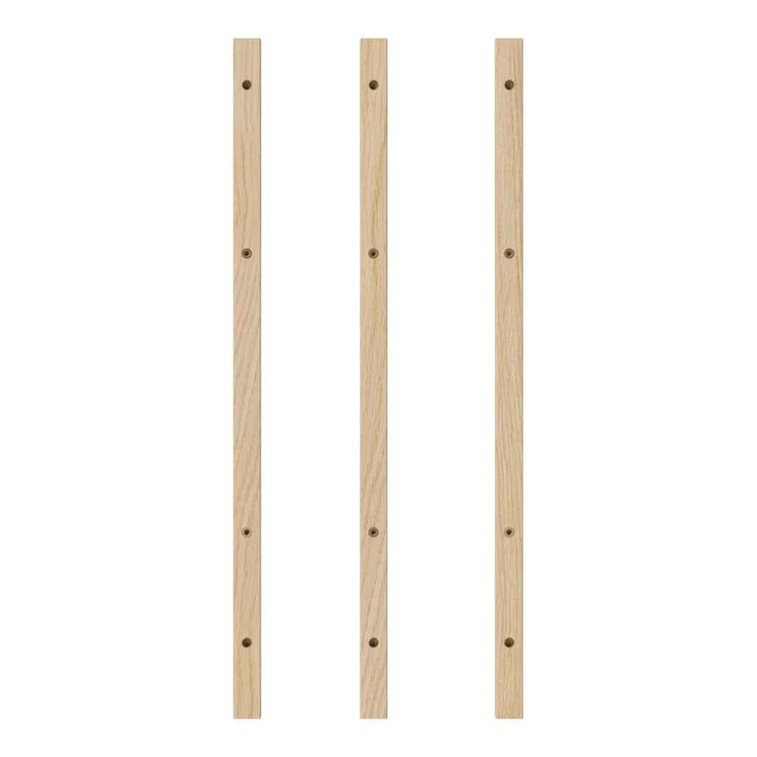 Light natural wood strips, featuring smooth surfaces and vertical grain patterns, suitable for various DIY projects.