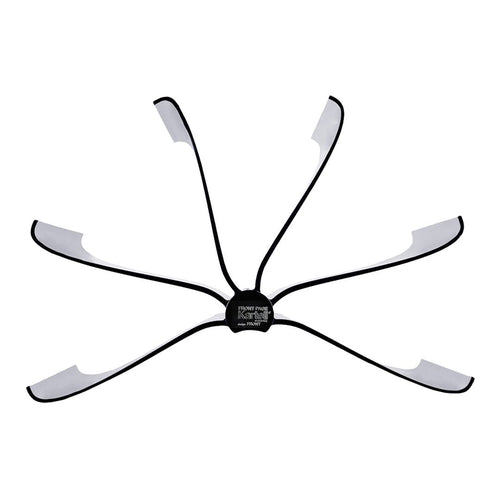 Black and white multi-armed product with a sleek, modern design and structured pattern. Ideal for smart organization.