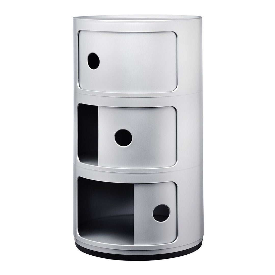 Kartell Componibili Round 3 Door Storage Tower by Anna Castelli