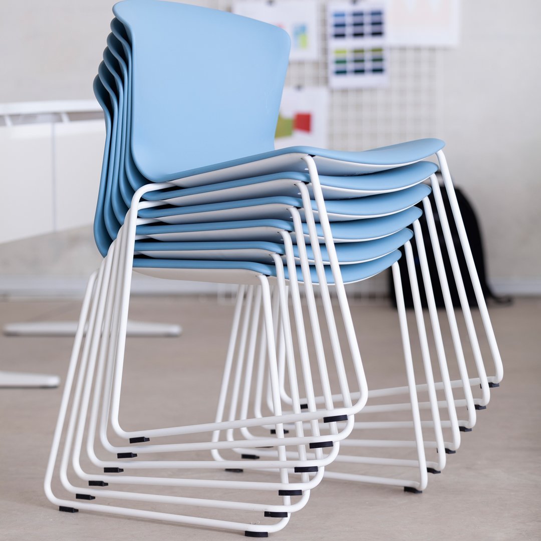 Whass Stackable Side Chair - Sled Base