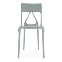 Light green modern chair with sleek design and minimalist pattern, perfect for contemporary spaces.