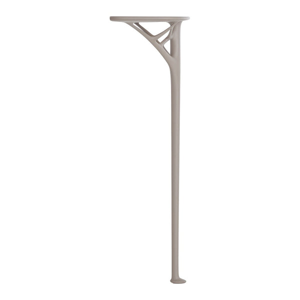 Light beige table leg with a sleek, modern design and subtle geometric pattern. Perfect for contemporary decor.