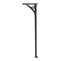 Sleek black metal contemporary table leg with an elegant geometric design and smooth finish. Perfect for modern decor.