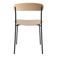 Natural wood finish with black metal legs, featuring a smooth, minimalist design. Ideal for modern interiors.