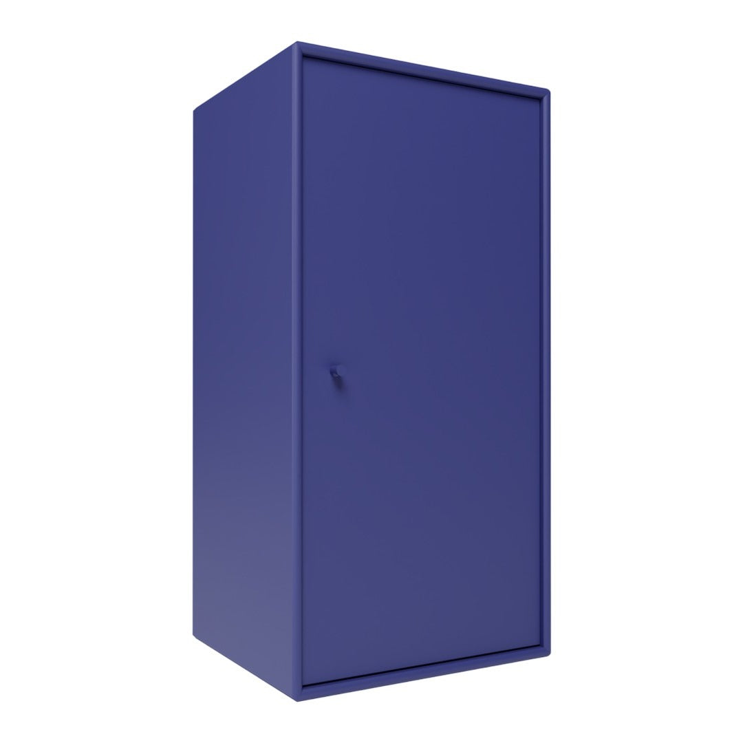 Solid royal blue cabinet with a smooth finish and minimalist design. Perfect for modern decor.