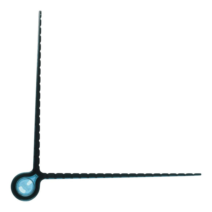 Black and blue angle measuring tool with a textured grip and a circular level bubble. Perfect for precise alignment.