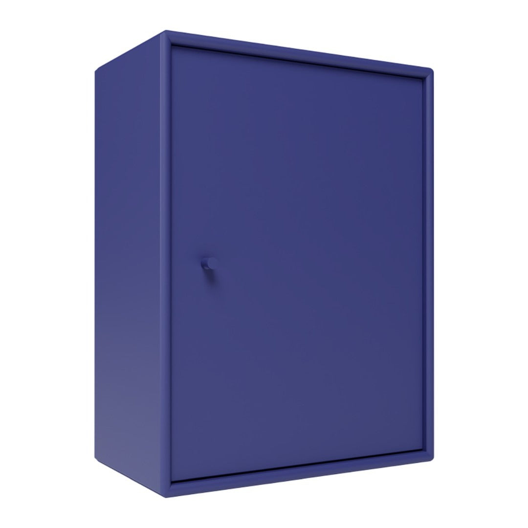 Solid deep blue cabinet with a smooth, matte finish and a minimalist design. Ideal for modern decor.