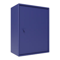 Solid deep blue cabinet with a smooth, matte finish and a minimalist design. Ideal for modern decor.