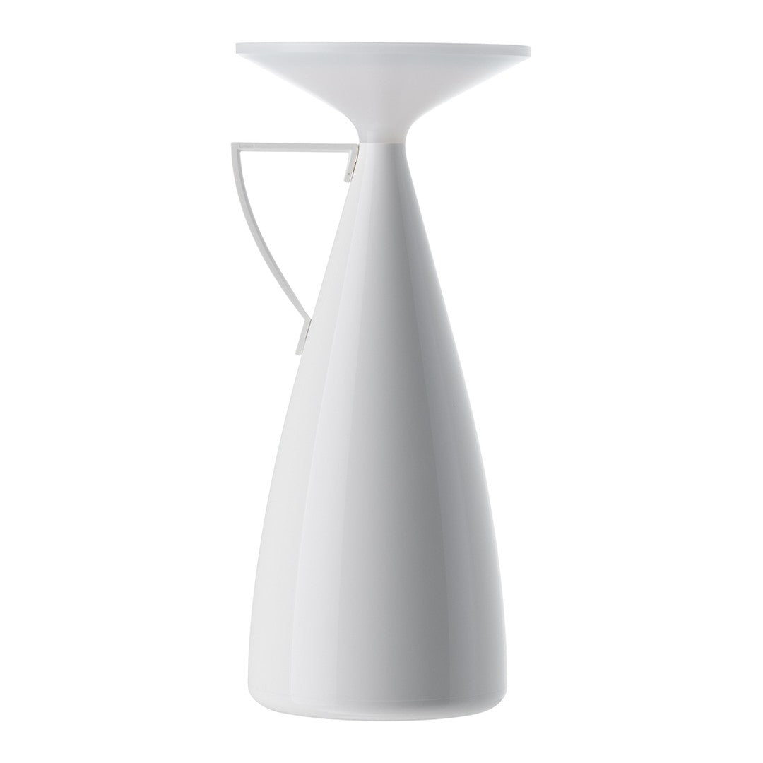 Sleek white ceramic vase with a modern, minimalist design and smooth, glossy finish. Perfect for any decor.