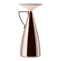 Elegant bronze and translucent white modern vase with a sleek, tapered design. Perfect for contemporary decor.