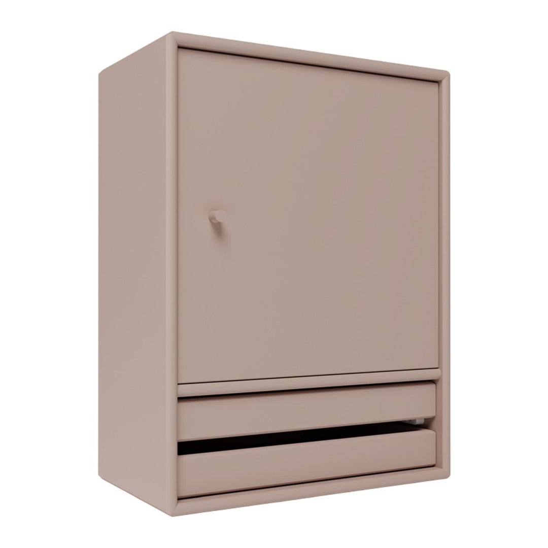 Minimalist light brown storage cabinet with smooth finish and clean geometric lines. Perfect for modern spaces.