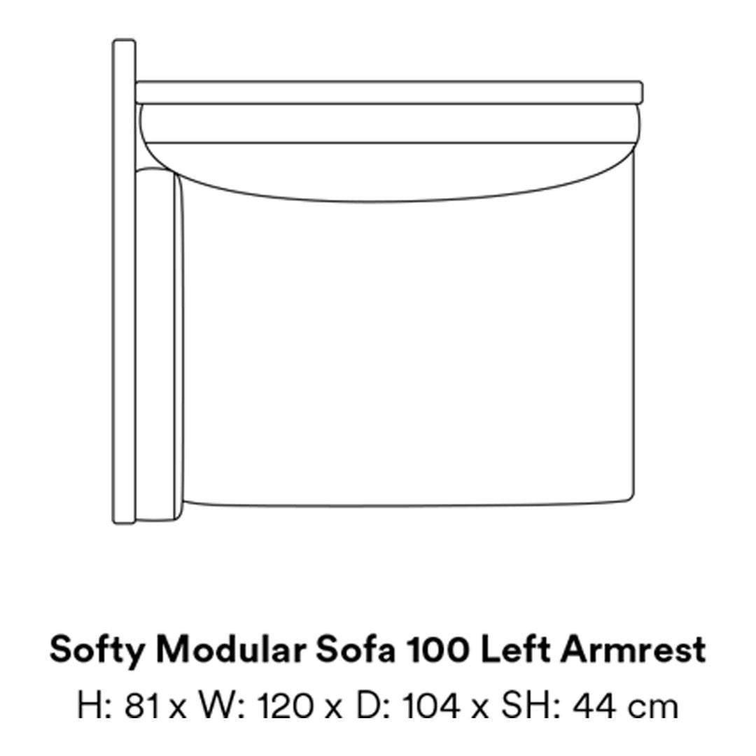 Softy Modular Sofa in soft white with a sleek, modern design and smooth, minimalist lines. Ideal for any decor.