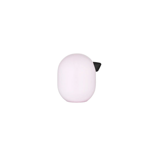 Soft pink earbud case with a sleek, rounded design and a contrasting black accent. Perfect for stylish audio storage.