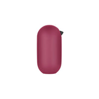 Round, matte burgundy device with a sleek design and subtle black accent. Ideal for a modern, stylish look.