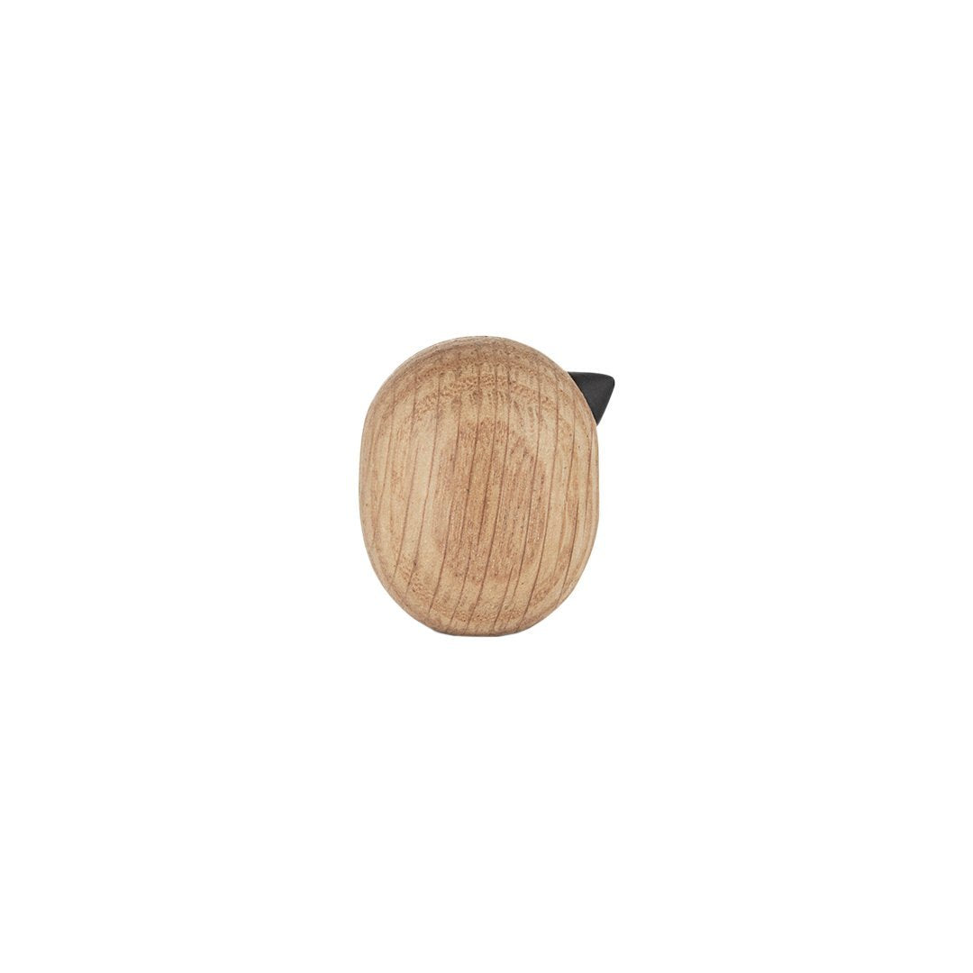 Natural wood grain with a smooth light oak finish and a contrasting black accent. Stylish and modern design.
